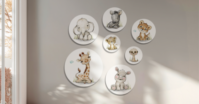 Muurcirkel sets van 7