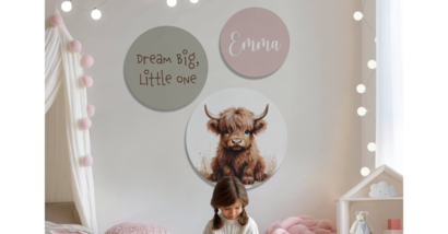 Muurcirkels met naam en tekst/quote