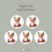 Sluitstickers Happy Tails vosje