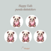 Sluitstickers Happy Tails panda