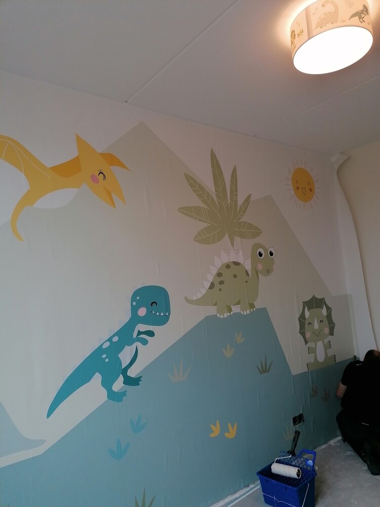 dino behang voor baby en kinderkamer