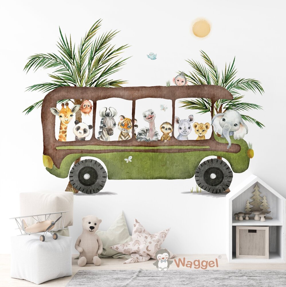 jungle babykamer behang