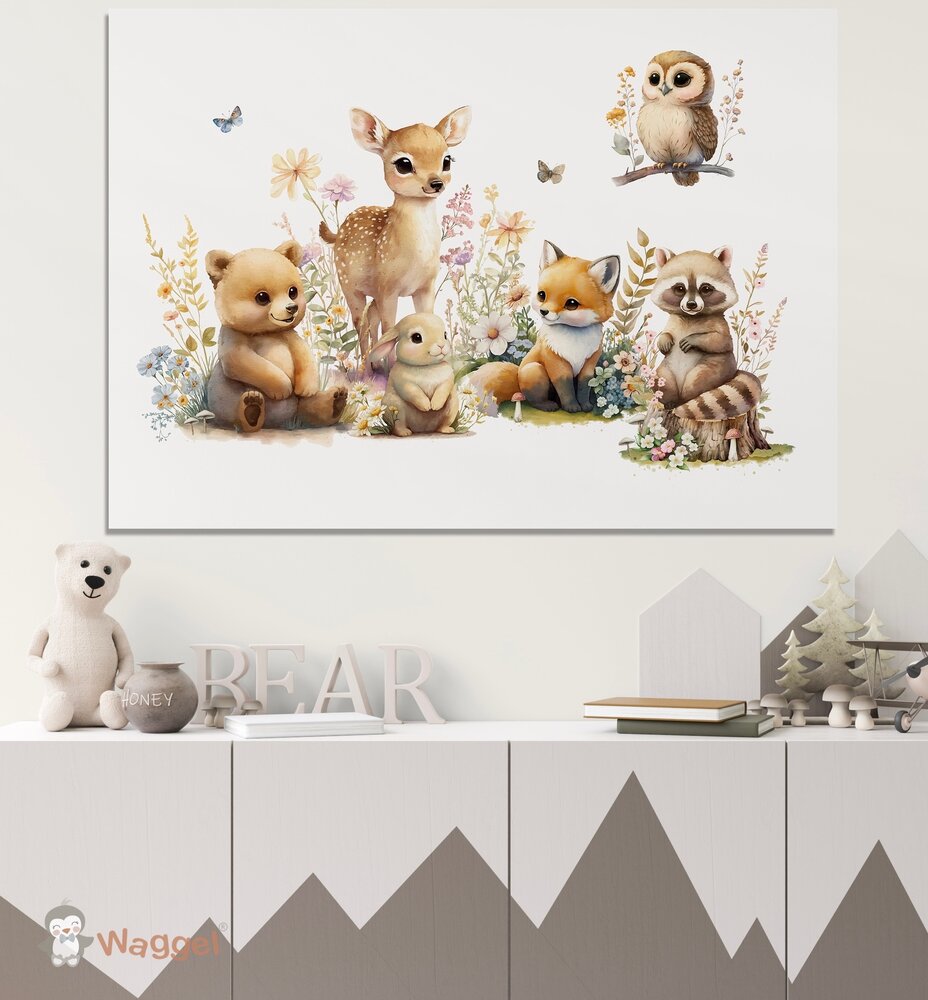 bosdieren muurdecoratie