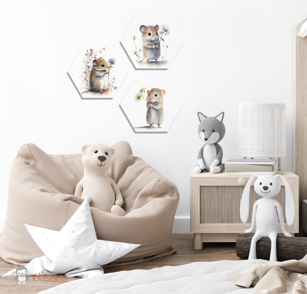 Hexagon set love is in the air muisjes