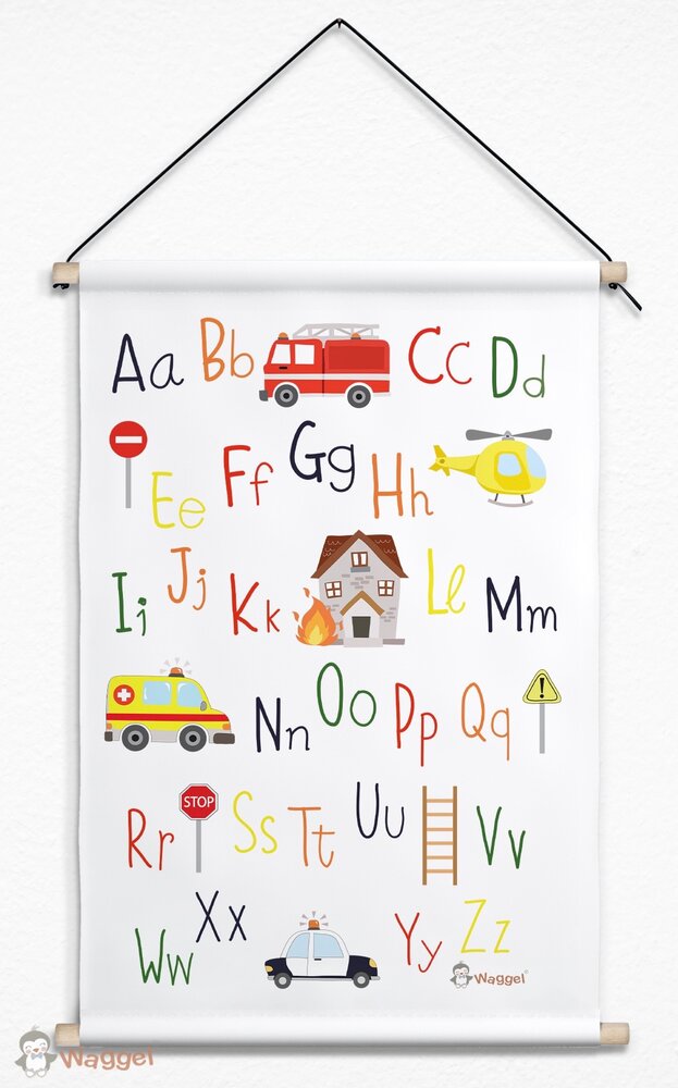 voertuigen alfabetposter