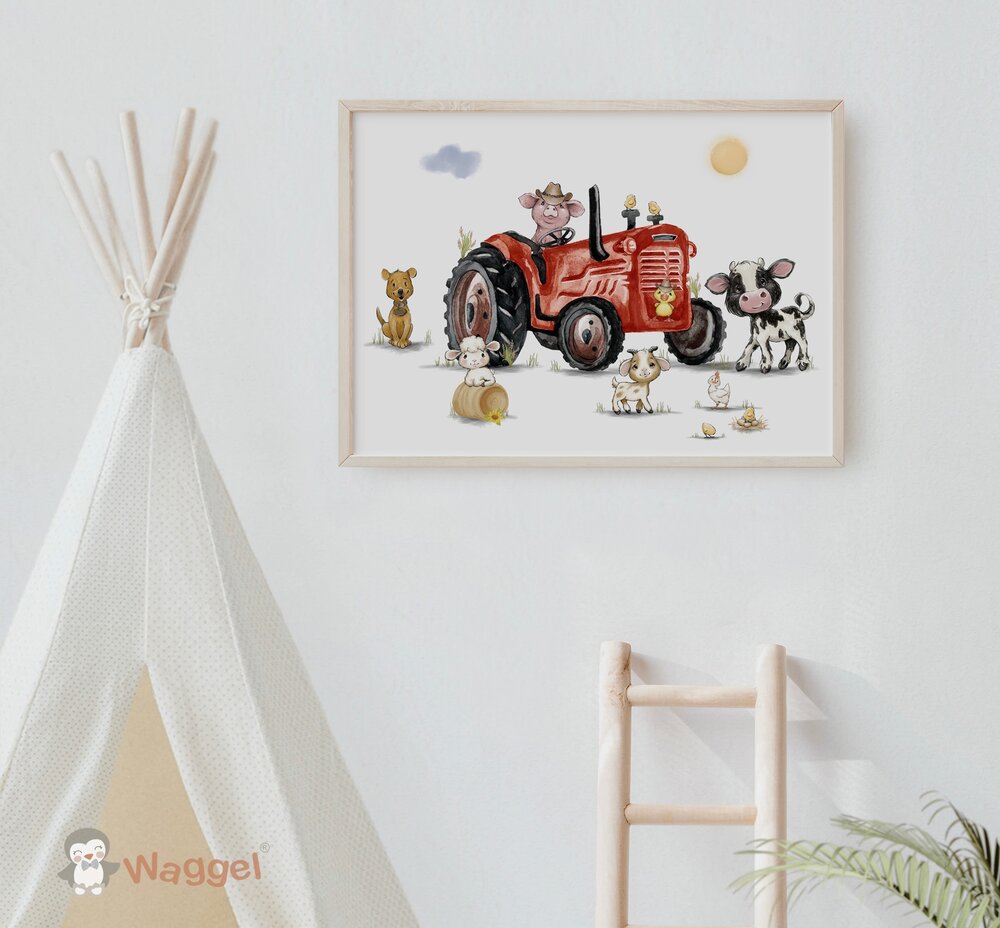 tractor rood poster