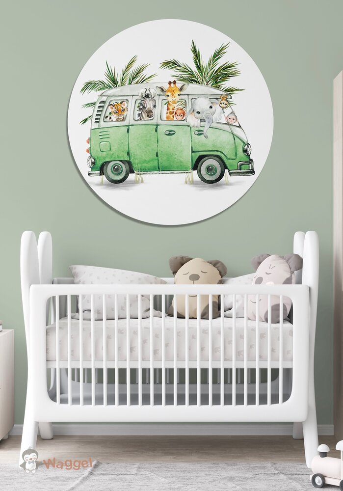 groene bus muurcirkel