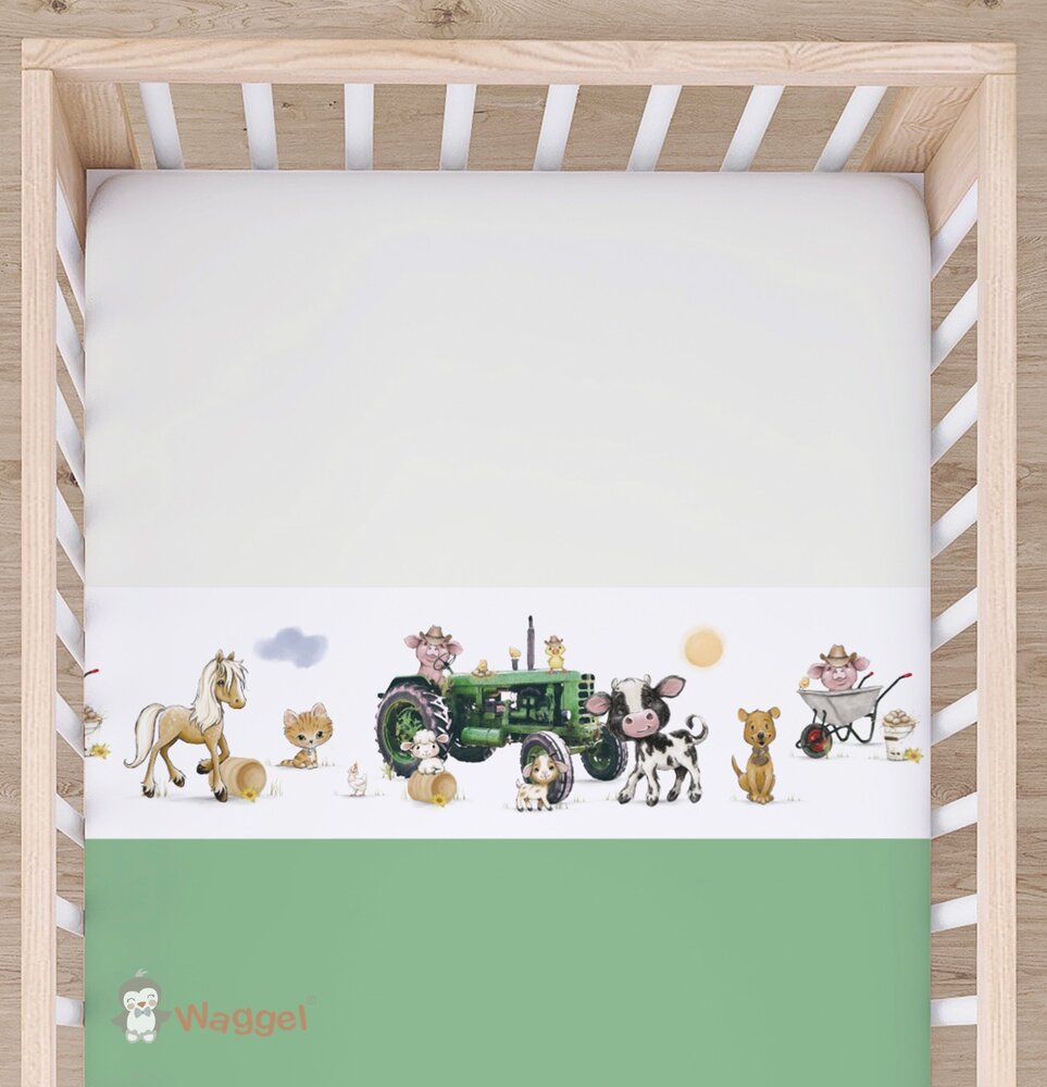 Laken boerderijdieren tractor