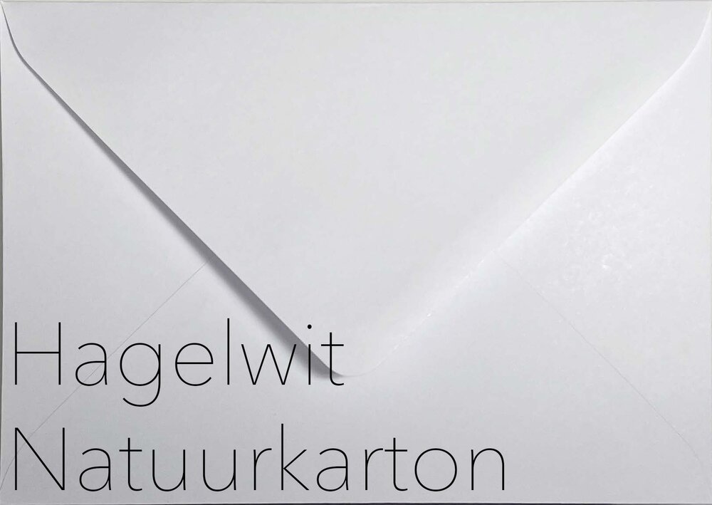 hagelwitte natuurkarton envelop