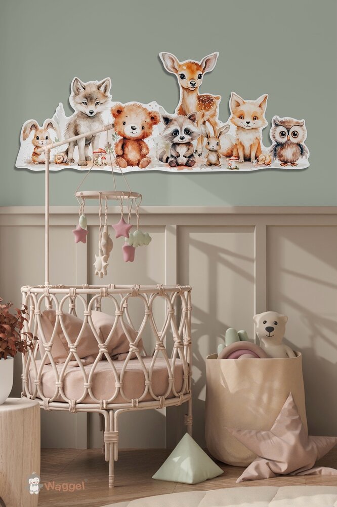 muurdecoratie bosdieren