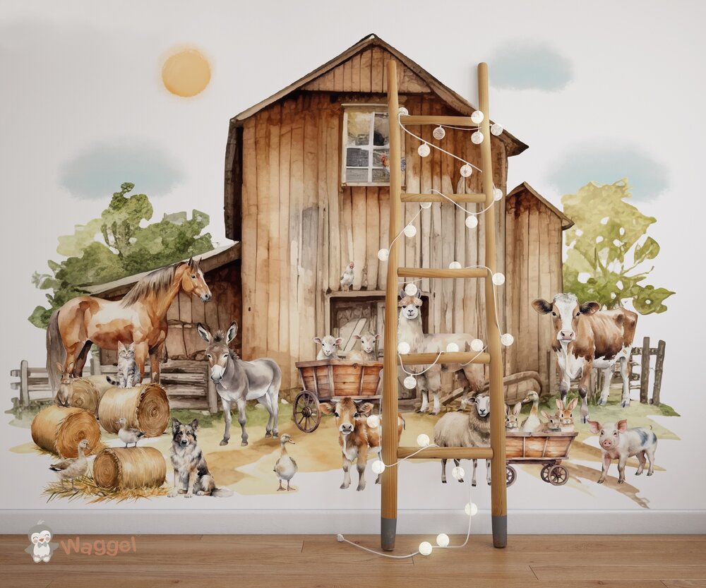 boerderijdieren behang