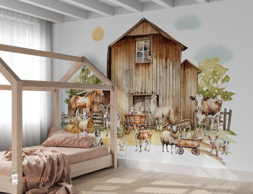 boerderijdieren behang