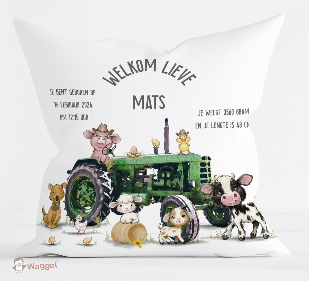 tractor geboortekussen