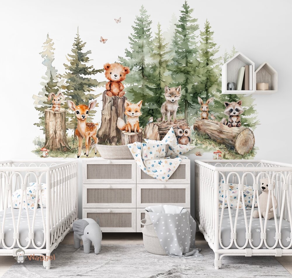 Behang Dreamy Woods babies on trees