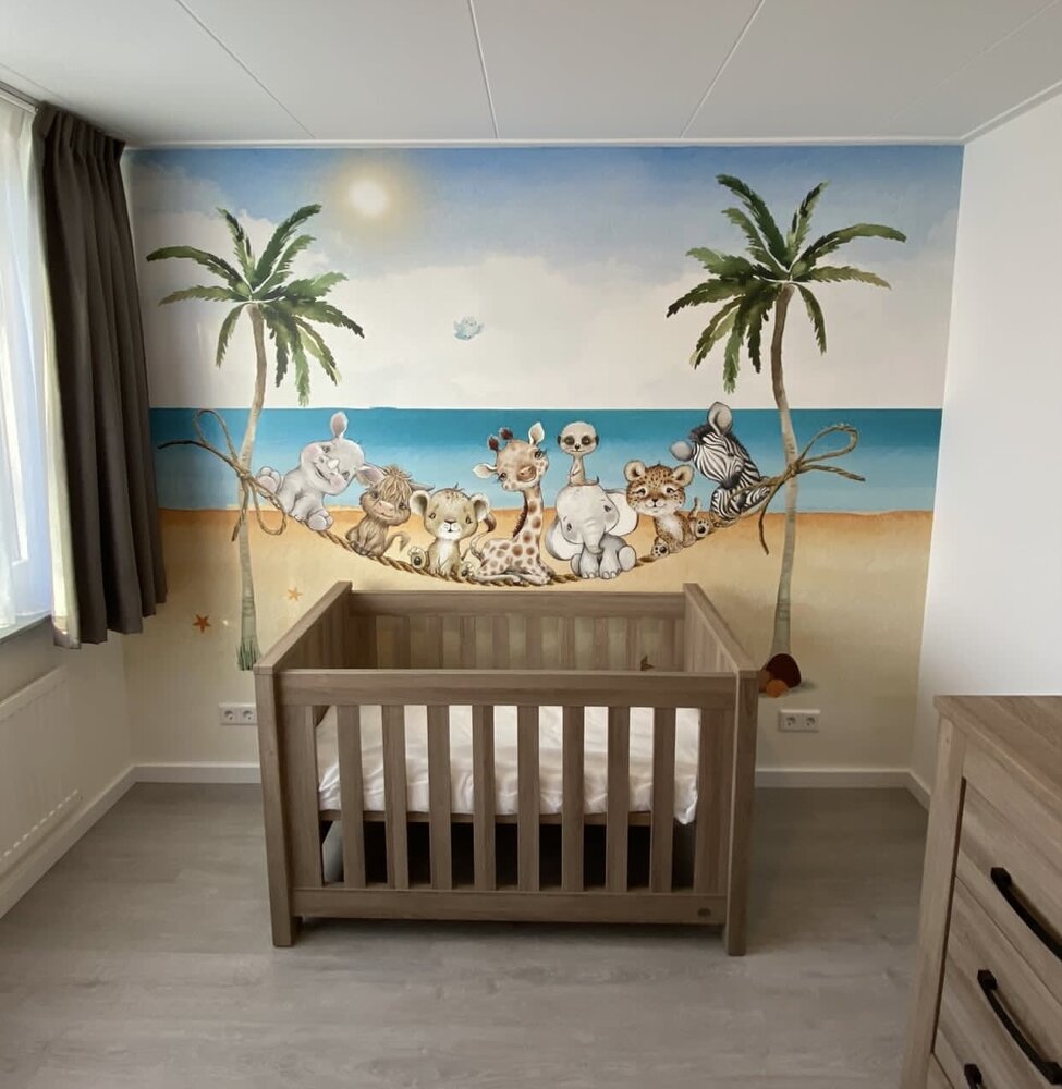 Behang jungle cuties beach