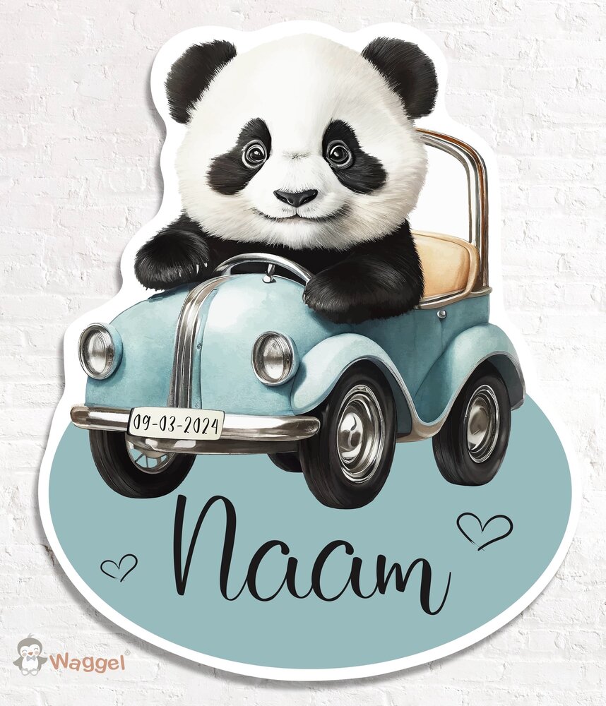 geboortebord panda