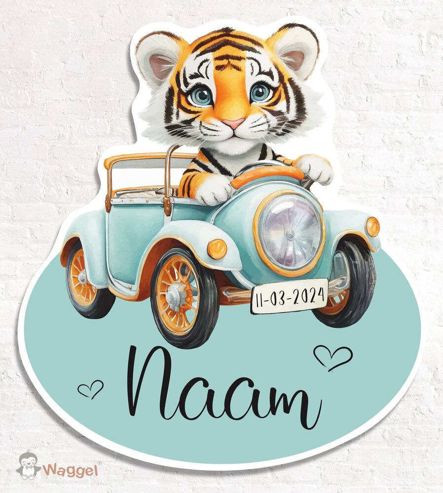 tijger geboortebord