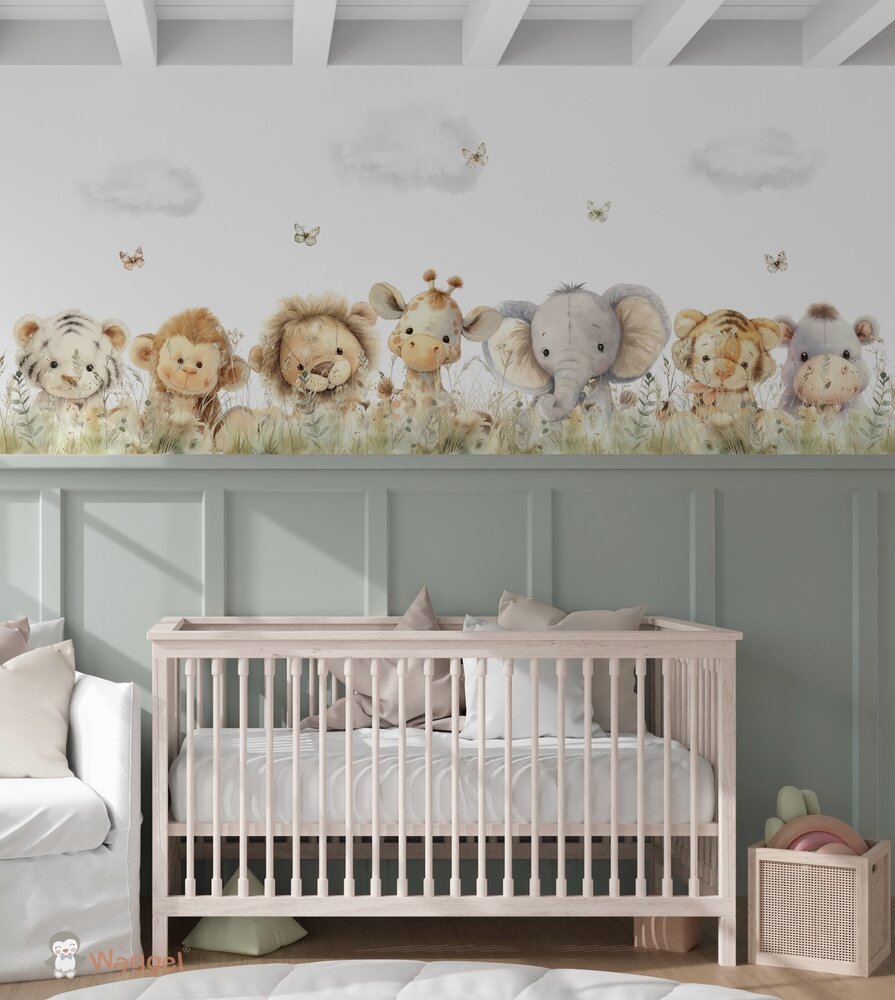 Behang Sweethearts jungle (geschikt voor een brede en smalle muur bijv. boven lambrisering)