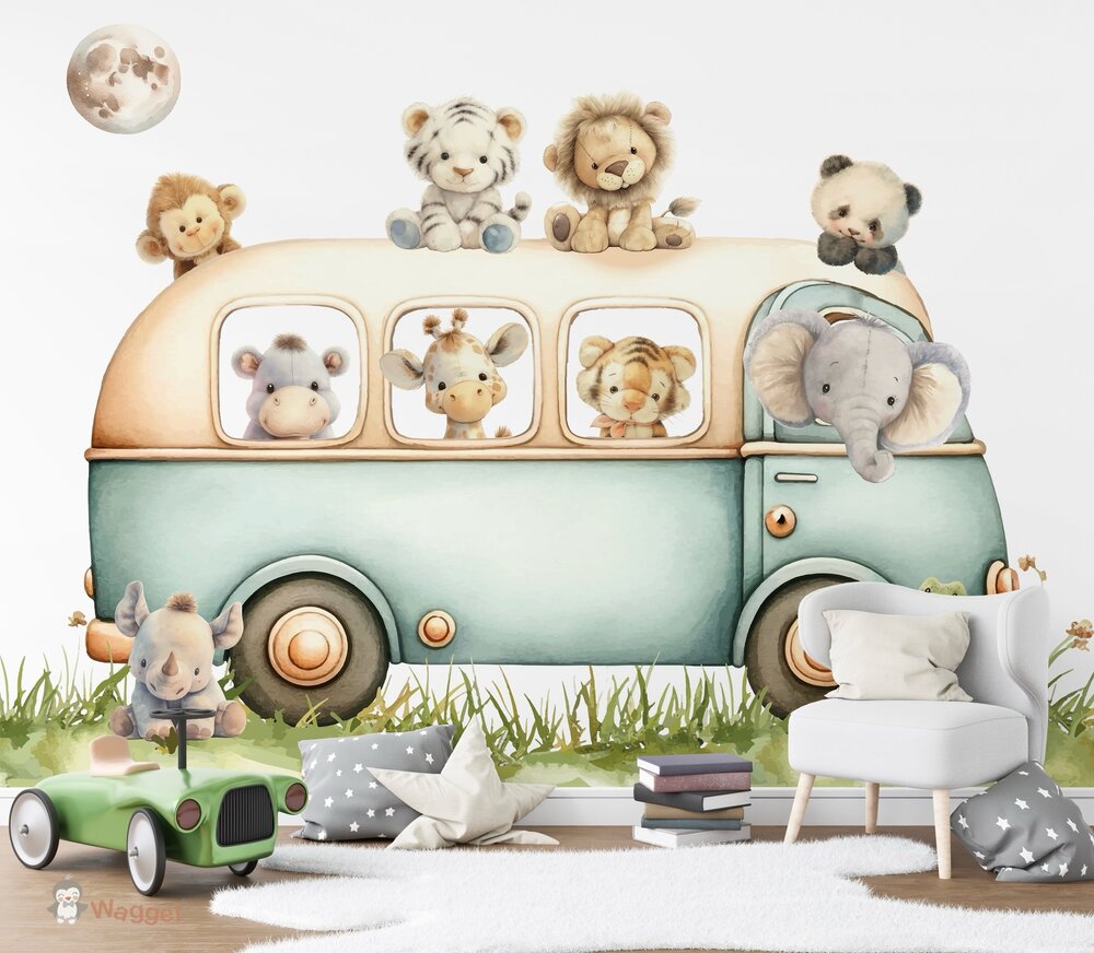 behang jungle bus