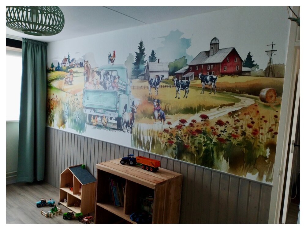 behang boerderijdieren