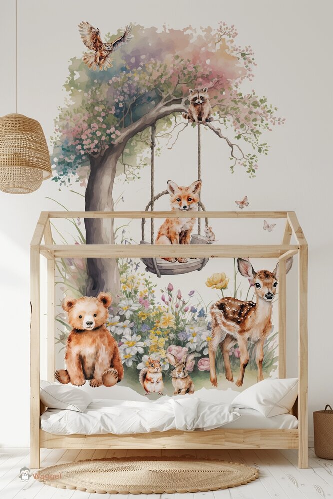 bosdieren babykamer