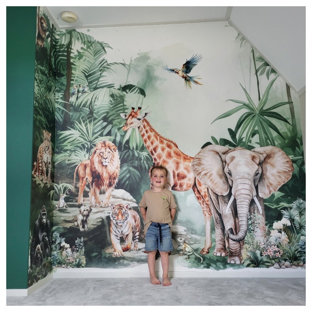 Behang Tropical jungle forest