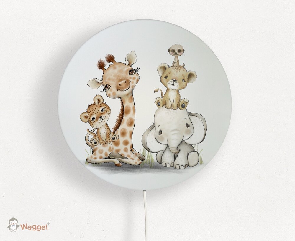 ronde wandlamp jungle
