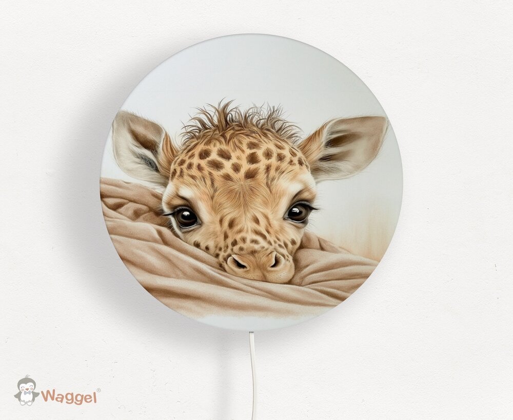 wandlamp rond giraf