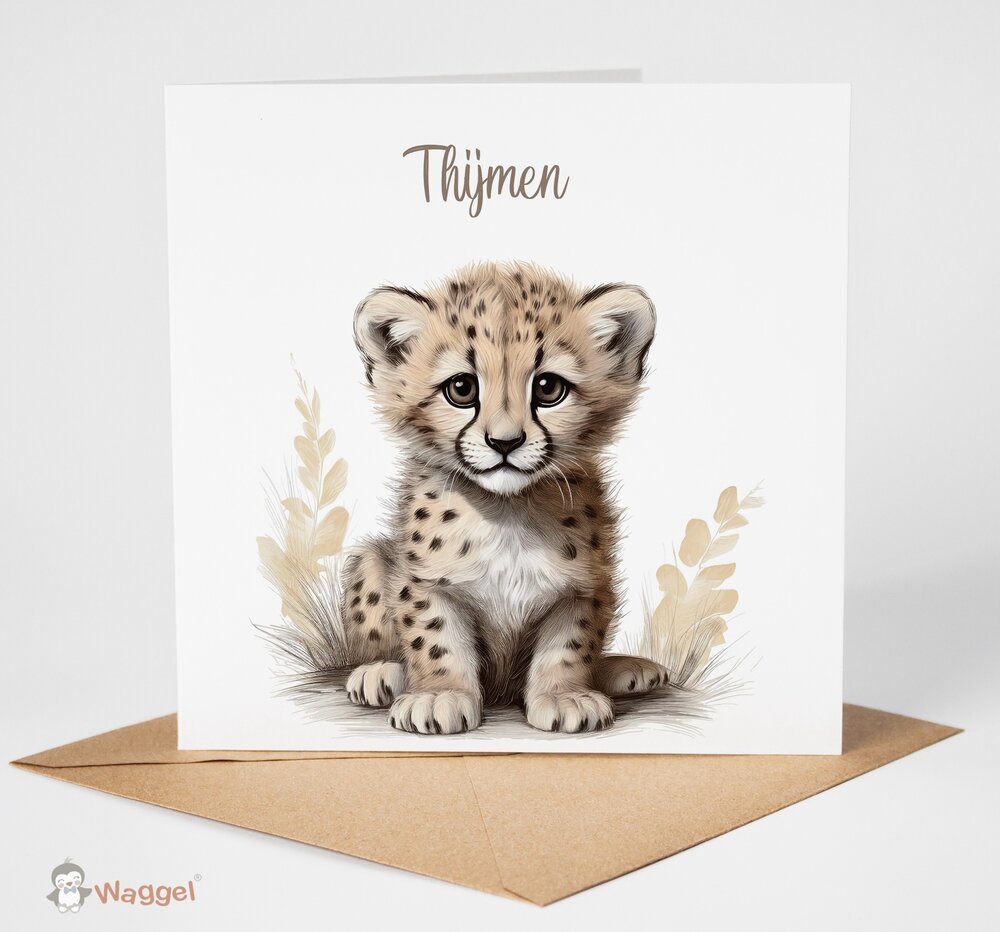 cheetah geboortekaart