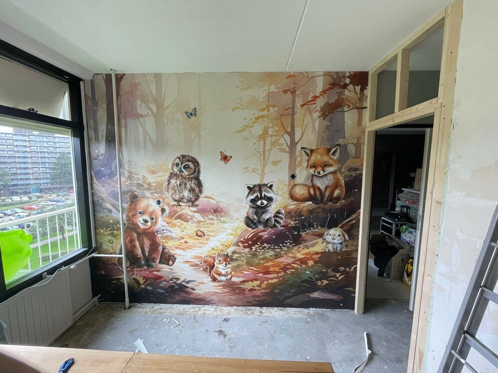 bosdieren behang
