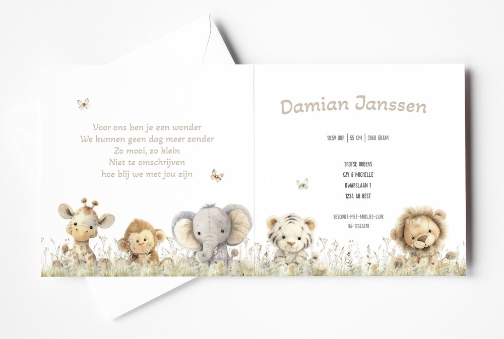 Geboortekaarten Sweethearts Leeuwtje