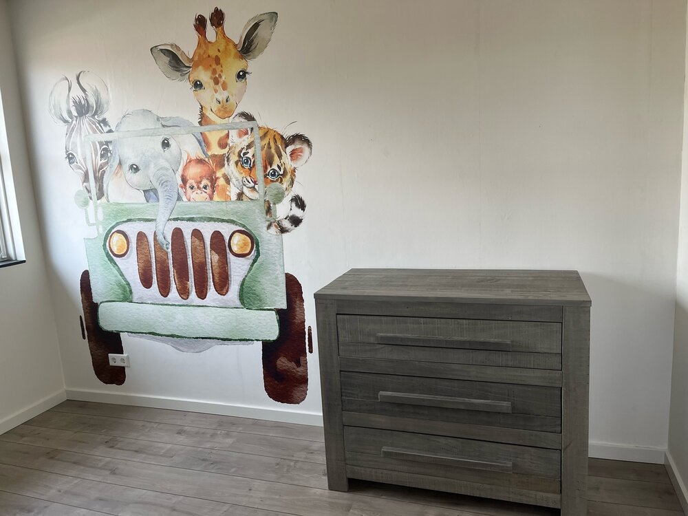 Behang jungle jeep 