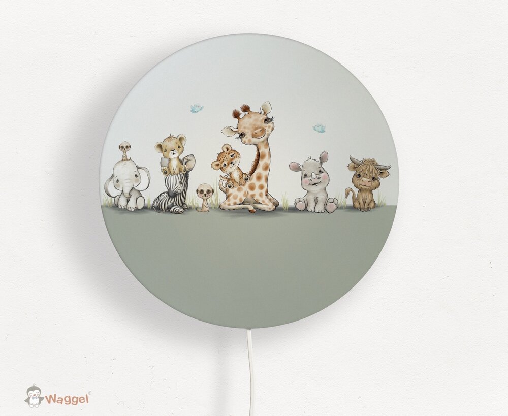 ronde jungle wandlamp