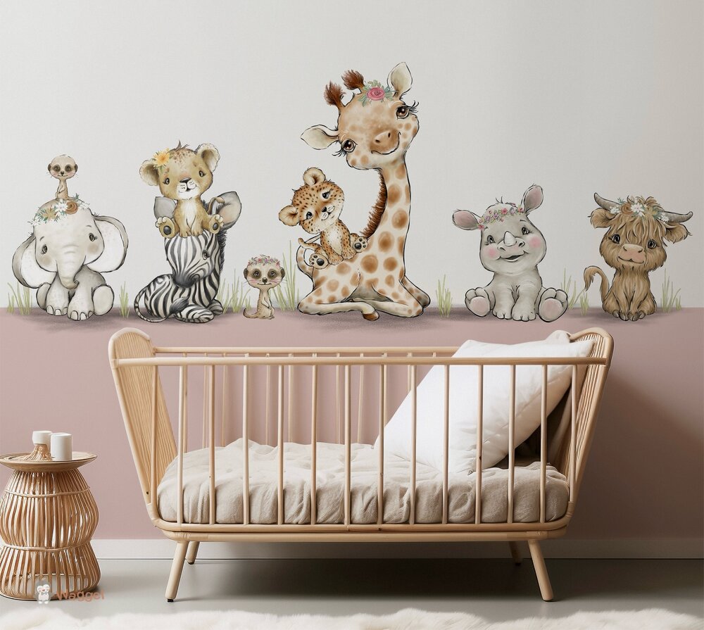 behang roze jungle
