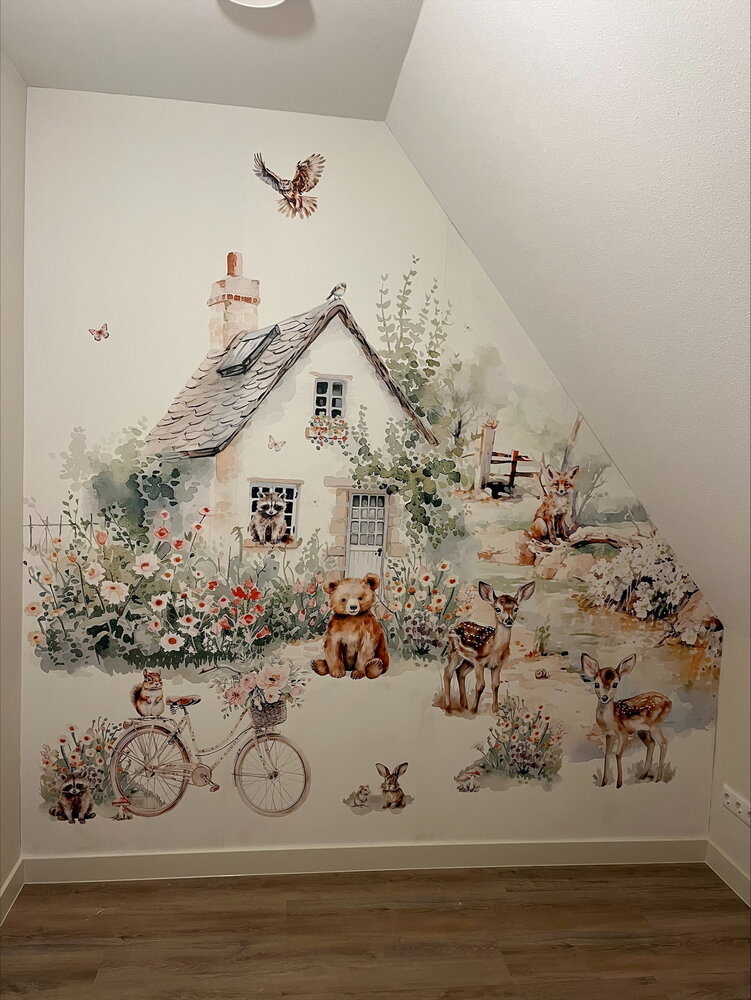 romantisch behang kinderkamr