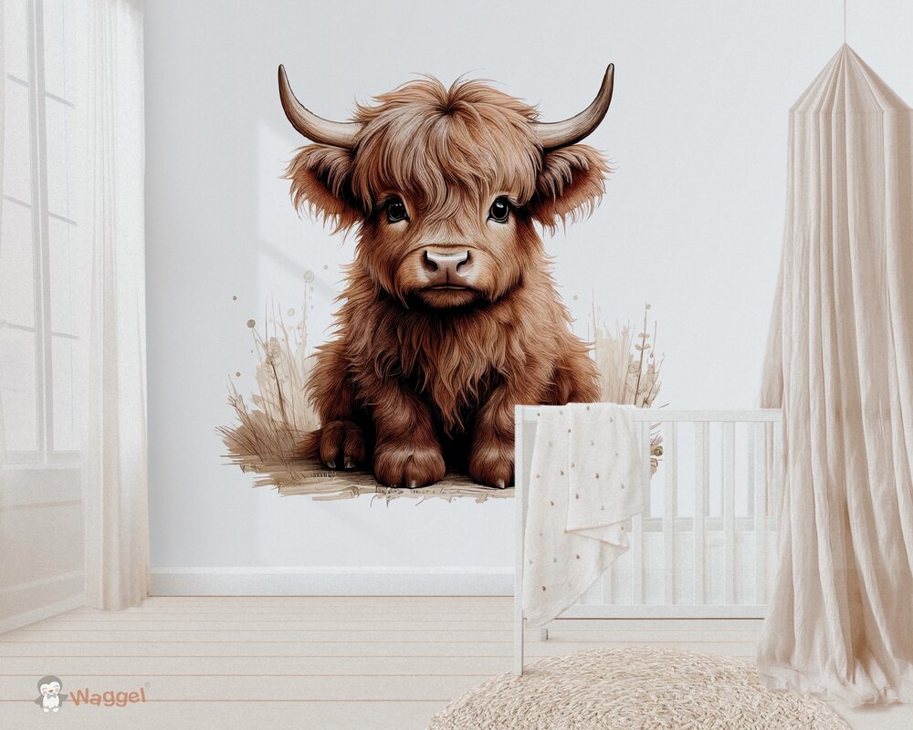 schotse hooglander babykamer