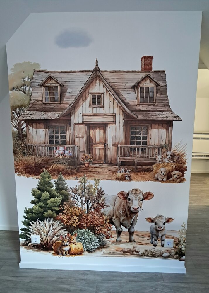 Behang Vintage Farm