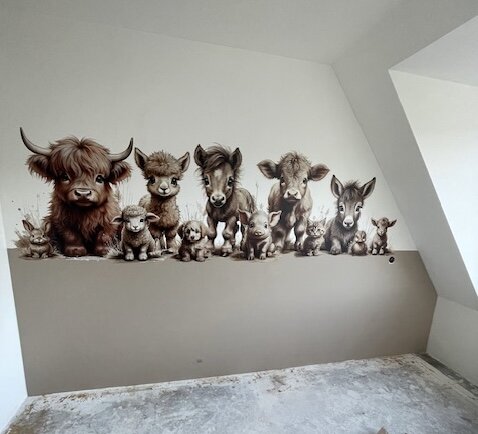 behang met boerderijdieren