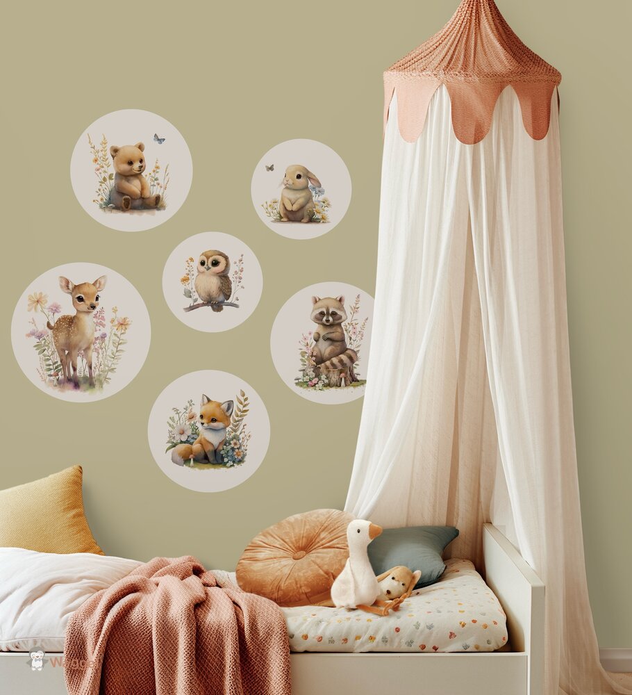 bosdieren muurstickers
