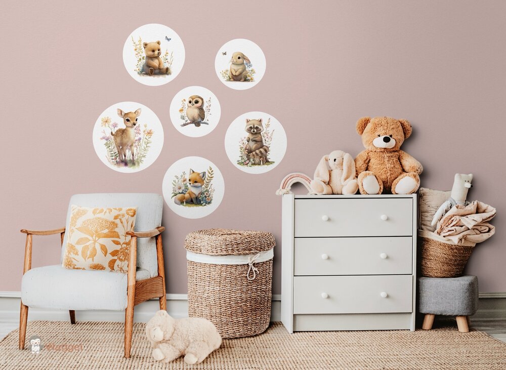 bosdieren muurstickers