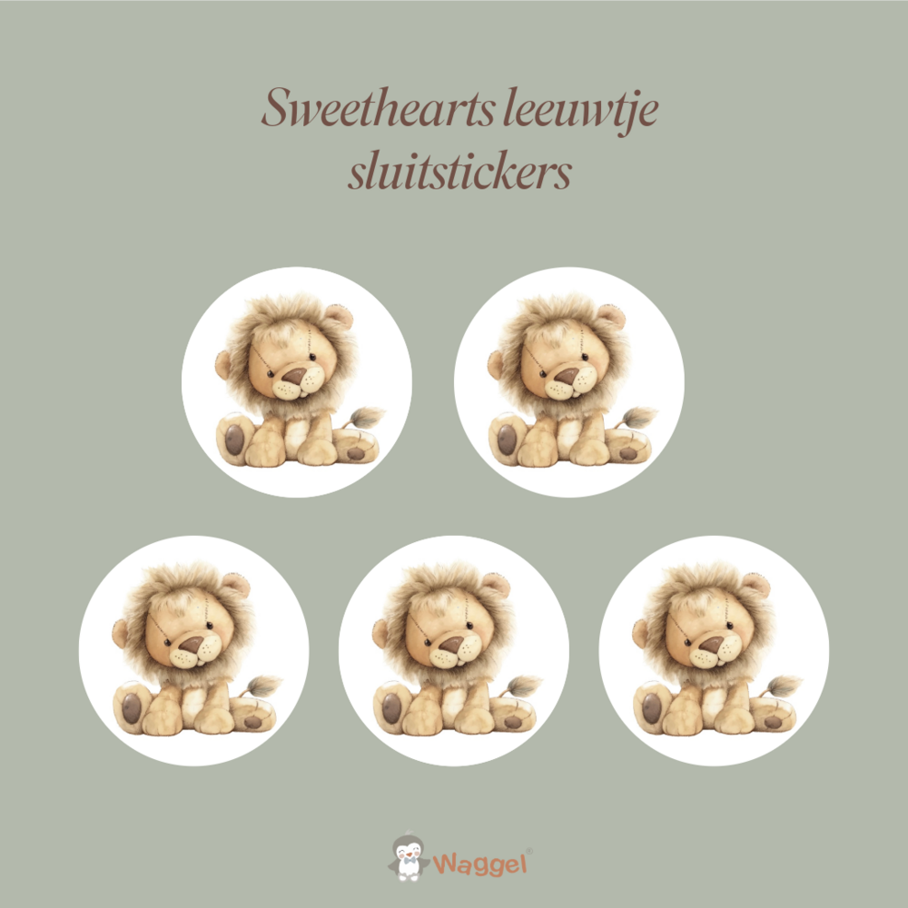 sweethearts leeuwtje sluitstickers