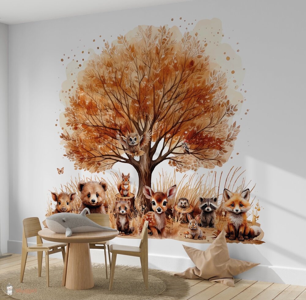 bosdieren behang