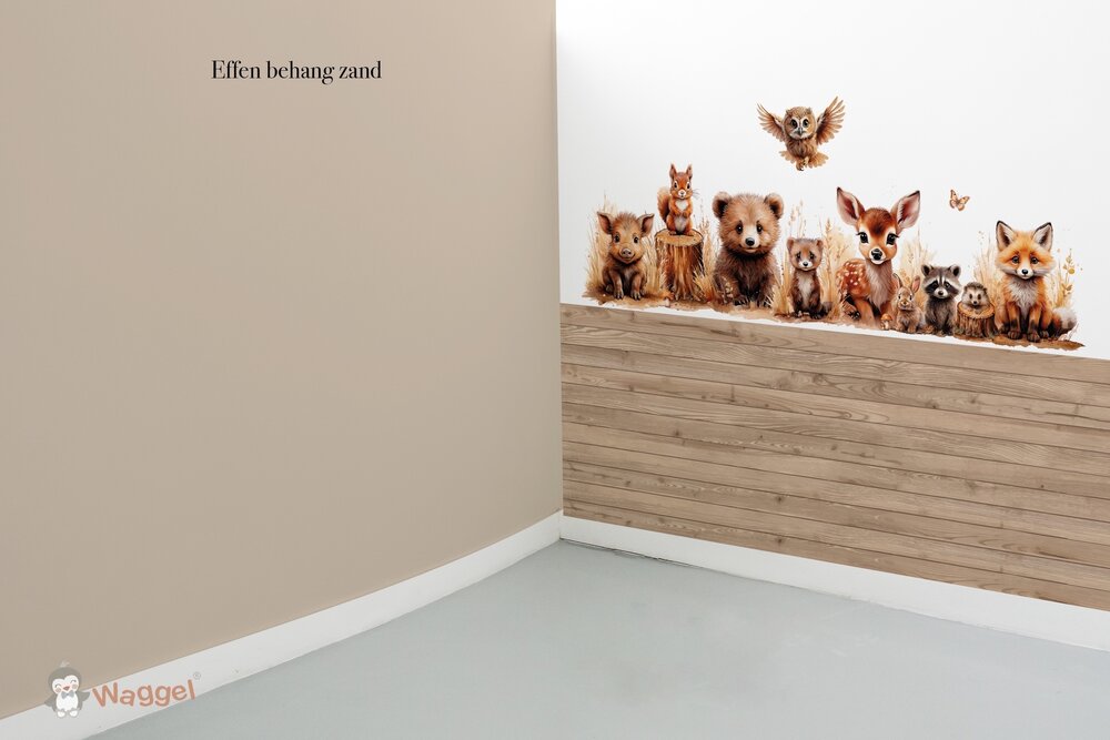 Zand effen behang