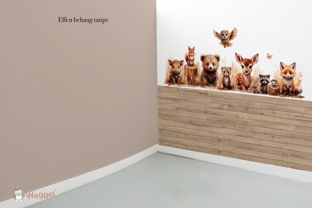 Taupe effen behang