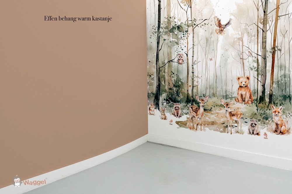 Behang effen bijpassend bij Dreamy woods