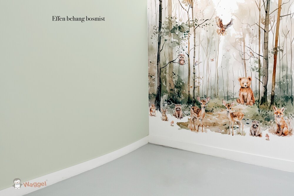 Behang effen bijpassend bij Dreamy woods