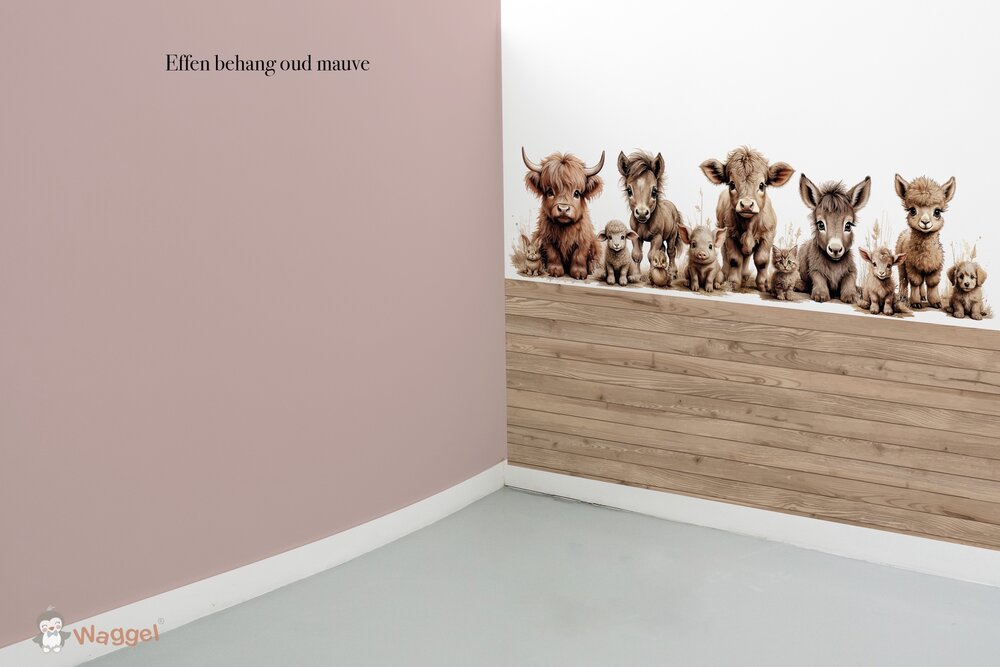 Behang effen bijpassend bij Boerderijdieren naturel