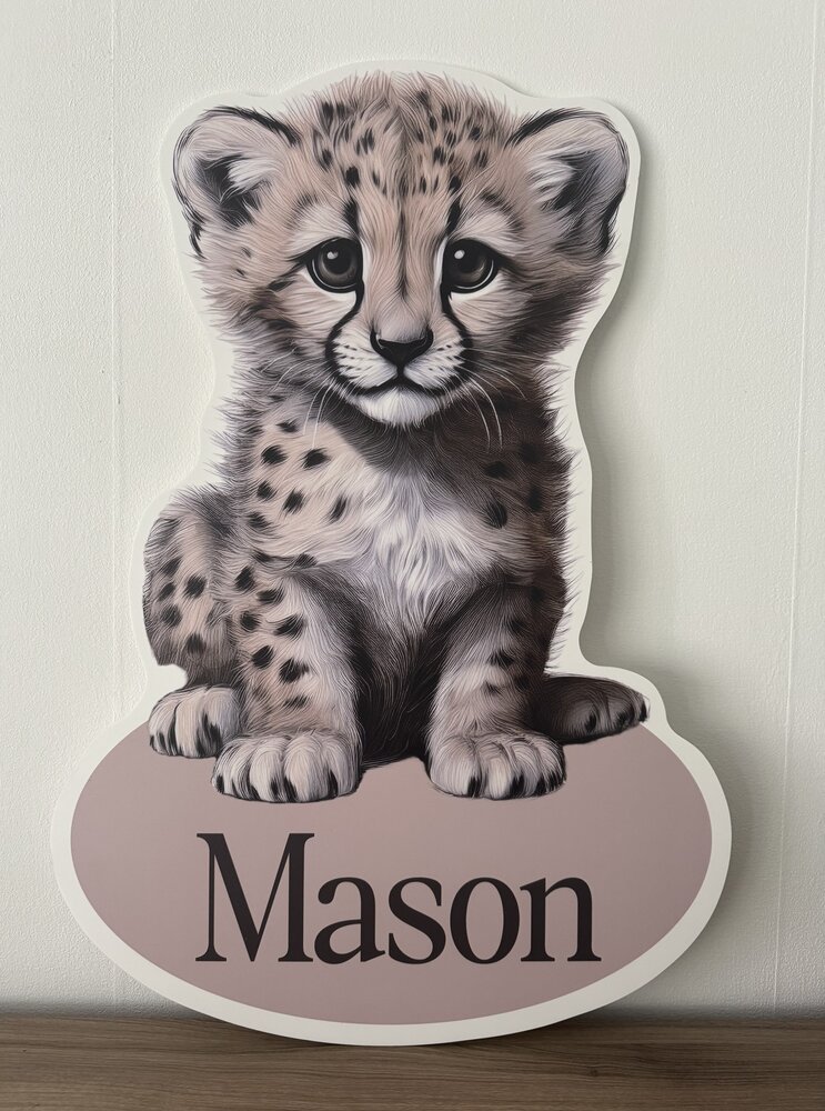 Geboortebord met de naam Mason