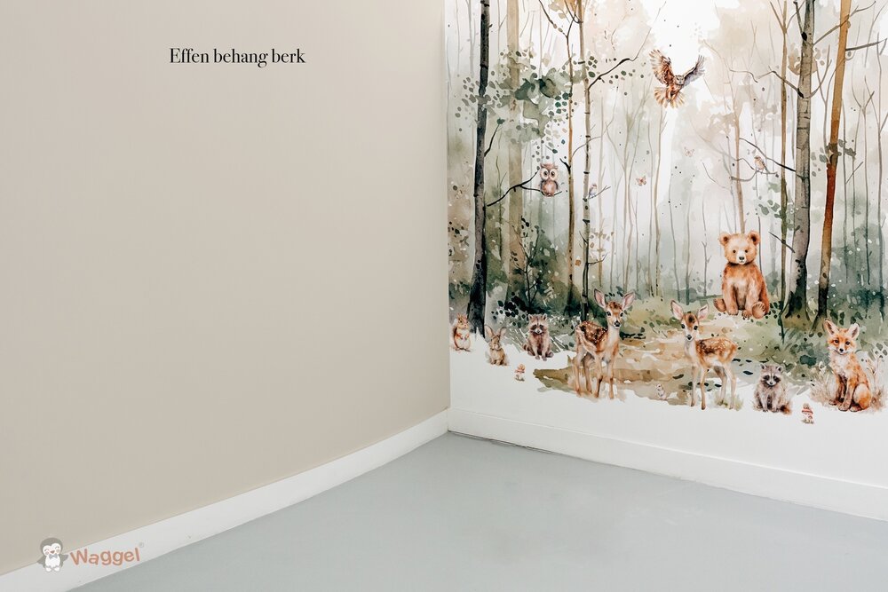 Behang sample effen bijpassend bij Dreamy woods