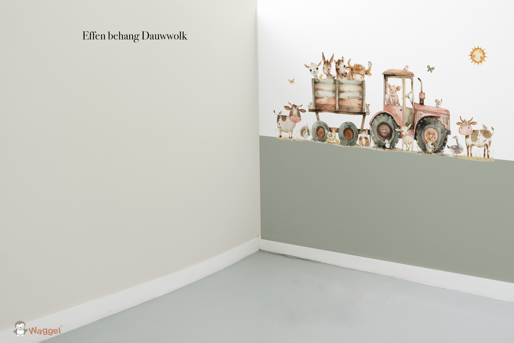 Behang sample effen bijpassend bij Funny Farm